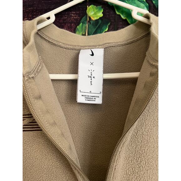 Nike x Cactus Jack Travis Scott Crop 1/4 Zip Fleece Crew Sweatshirt Women's L - Picture 5 of 7